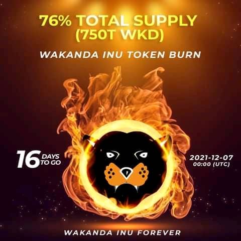 BigWizzy30's tweet photo. #MegaCrypto Don't be left out on $WKD Wakanda Inu a life changing token, The next $SHIB.......76% burn incoming, can't stop bagging for my family and generation unborn. @AndrewIdabor @Wakandainu @elonmusk @elongateog https://t.co/LAR2BGv40Q