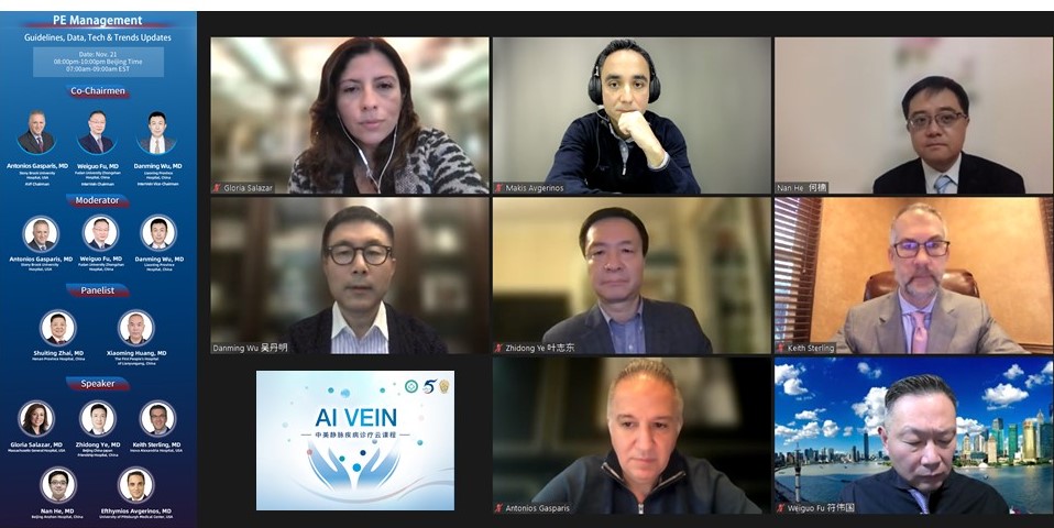 Efthymios “Makis” Avgerinos, MD, FACS, FEBVS (@makisavgerinos) on Twitter photo The American Venous Forum @VeinForum meets China AI VEIN in a very educational transpacific webinar on PE management. Educating and Learning!
Create your PERT
Toy Gasparis <a href="/StonyBrookVein/">Antonios Gasparis,MD</a> <a href="/GSalazar_MD/">Gloria Salazar MD FSIR FCIRSE</a> <a href="/drksterling/">Keith Sterling</a>
#PERT #pulmonaryembolism #DVT The American Venous Forum @VeinForum meets China AI VEIN in a very educational transpacific webinar on PE management. Educating and Learning!
Create your PERT
Toy Gasparis <a href="/StonyBrookVein/">Antonios Gasparis,MD</a> <a href="/GSalazar_MD/">Gloria Salazar MD FSIR FCIRSE</a> <a href="/drksterling/">Keith Sterling</a>
#PERT #pulmonaryembolism #DVT