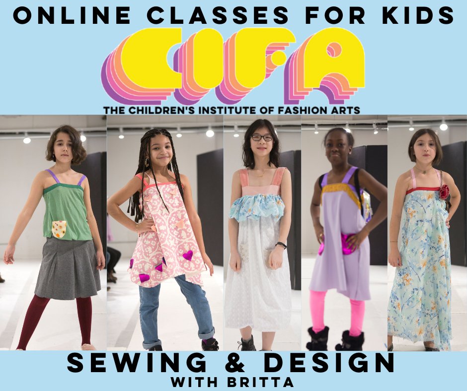 theCIFAorg's tweet photo. What are your kids doing next weekend? 👓 - https://t.co/tgCAaSxPwH
The Children's Institute of Fashion Arts will host two live online sewing and design camps for kids! https://t.co/lIQv5SlcVH