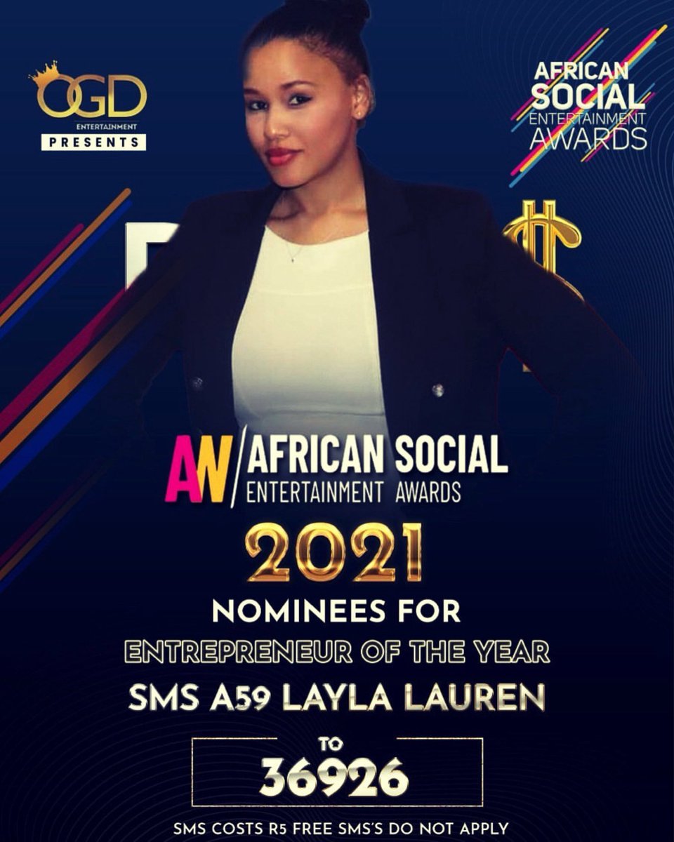 LaylaLaurenLeo's tweet photo. Hi guys!!! 

Iv been Nominated for the “Entrepreneur of the year” @aseawards 

Your votes would be appreciated - Details on poster.

Website voting only applies to those that reside outside of South Africa 

https://t.co/rDx8PBemt8

@digispacehub #entrepreneurs #SouthAfrican https://t.co/XwpUSzNorf