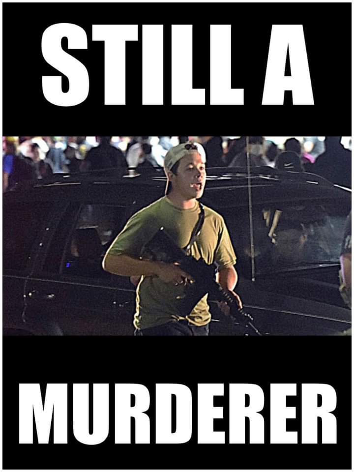 A 17-year old with an illegally obtained assault weapon gets an itch.

He travels 4hrs. to another state w/ his gun.

He inserts himself into a protest claiming he was there to protect the private property of people he does not know.

He kills 2 and injures 1. Is found not guilty