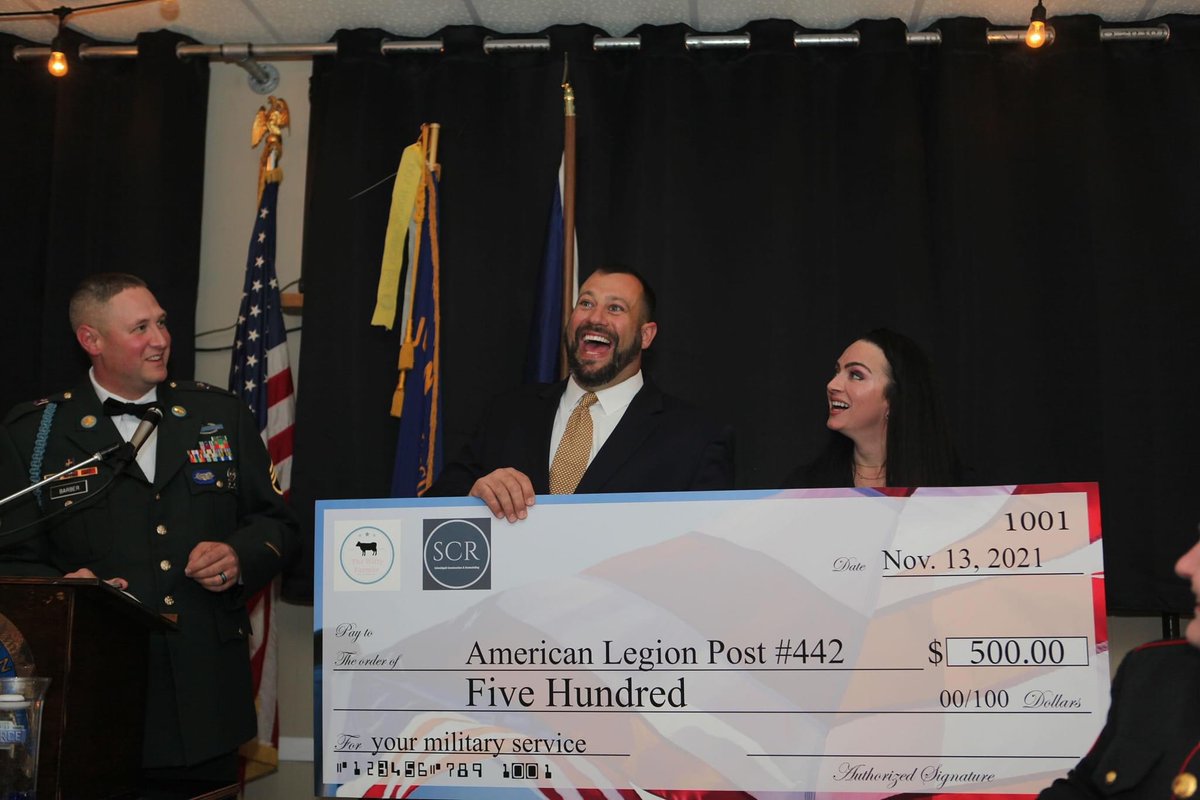 Mark &amp; I want to thank our clients &amp; customers from (my biz &amp; Schmidgall Construction &amp; Remodeling) for allowing us to to donate again to our local #veterans &amp; aid in updating their building. This year, we were able to give a little over $1000. Thanks again for the support!