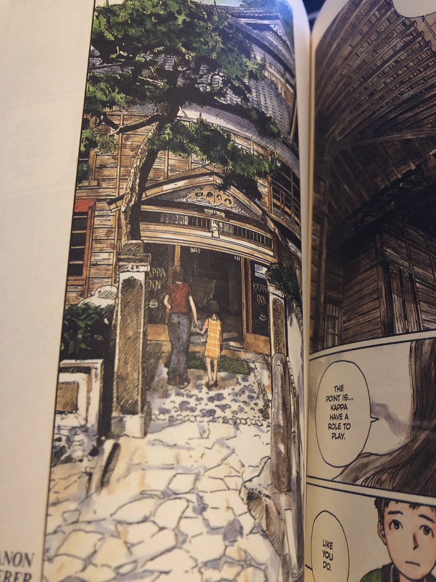 梶尾真治さんと鶴田謙二さんの「さすらいエマノン」英語版を手に入れました。
カラーがカラーのままの掲載で嬉しい。看板まで翻訳されていて丁寧なつくり。良い〜 