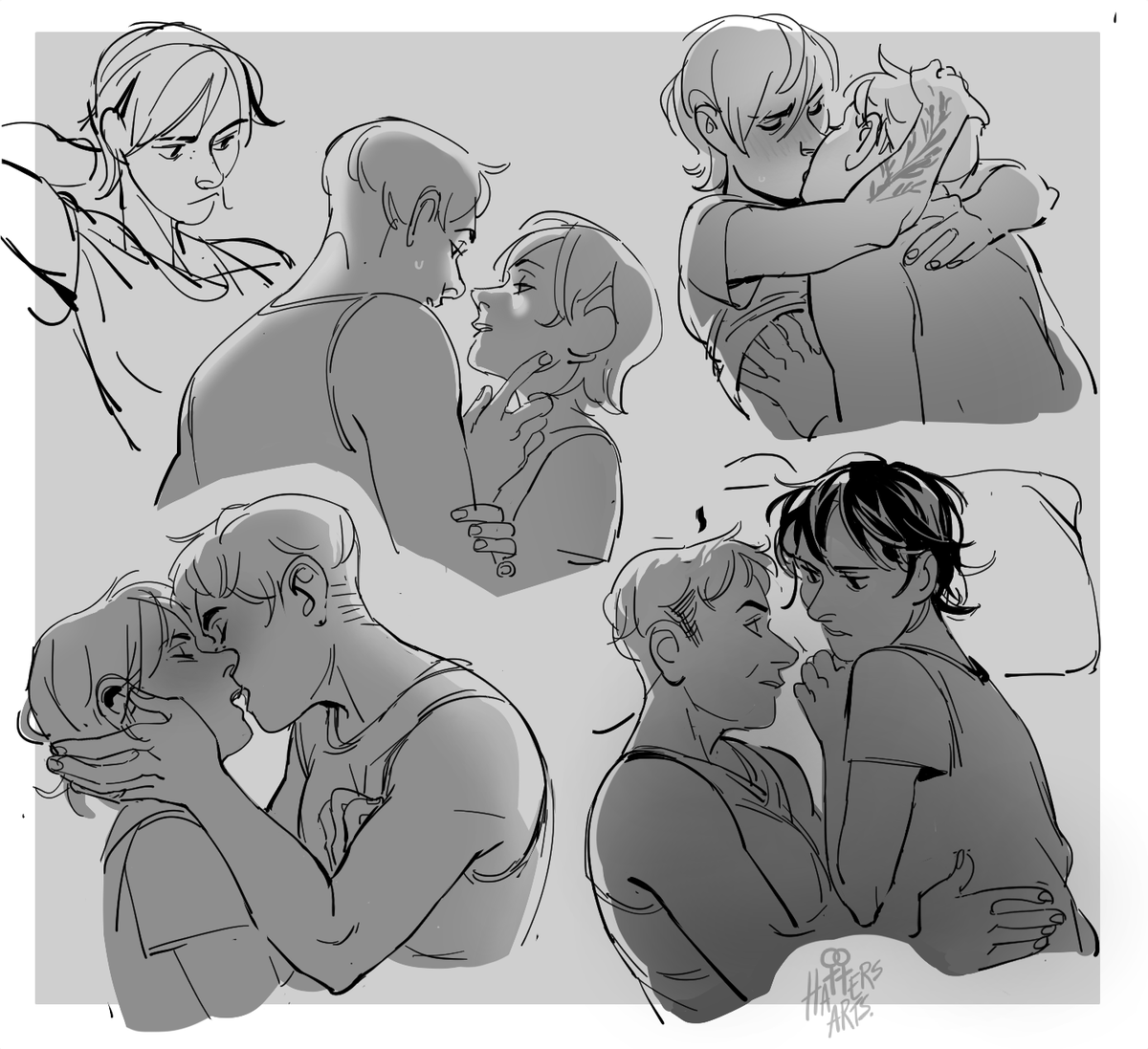 finally played last of us pt2 so i can post these comms i drew over a year ago. :')
ellie x abby & ellie x dina