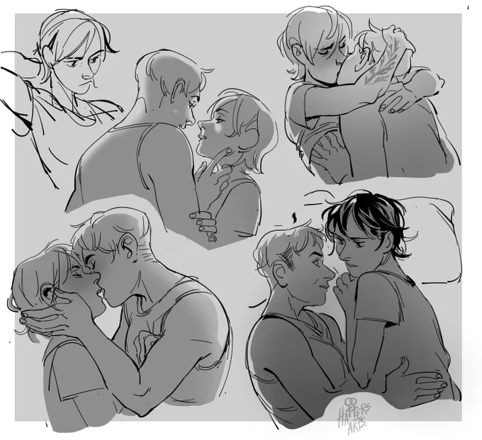 finally played last of us pt2 so i can post these comms i drew over a year ago. :')
ellie x abby &amp; ellie x dina 