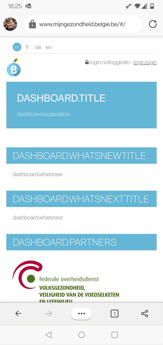 . @be_gezondheid could it be there was a release of the mijn gezondheid website this afternoon? Javascript complaining ...