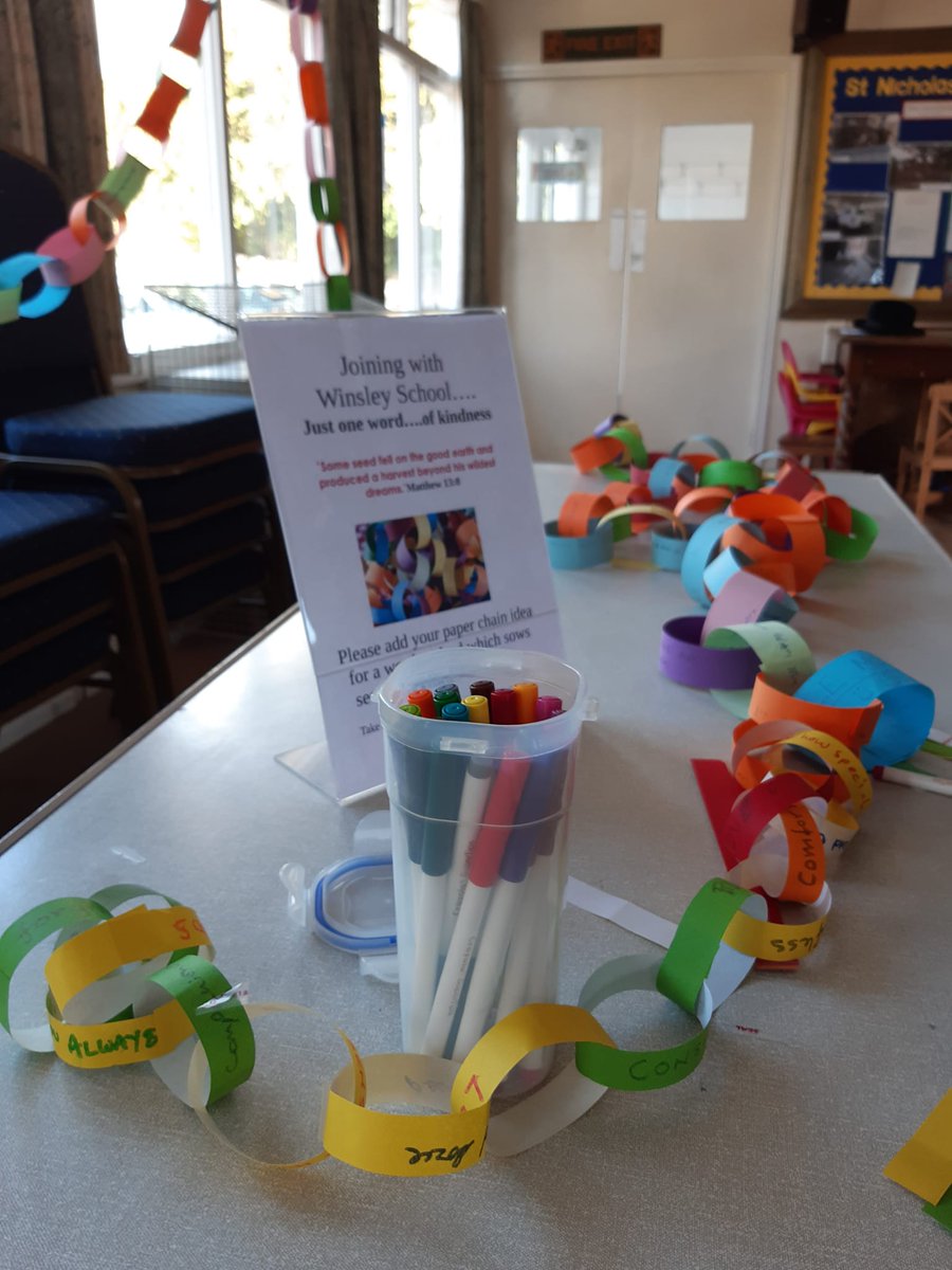 WinsleySchool's tweet photo. Additions to our kindness chain from the congregation at St Nicholas' Church. #community
#Trustinthefuture https://t.co/VxoGLKgBbg