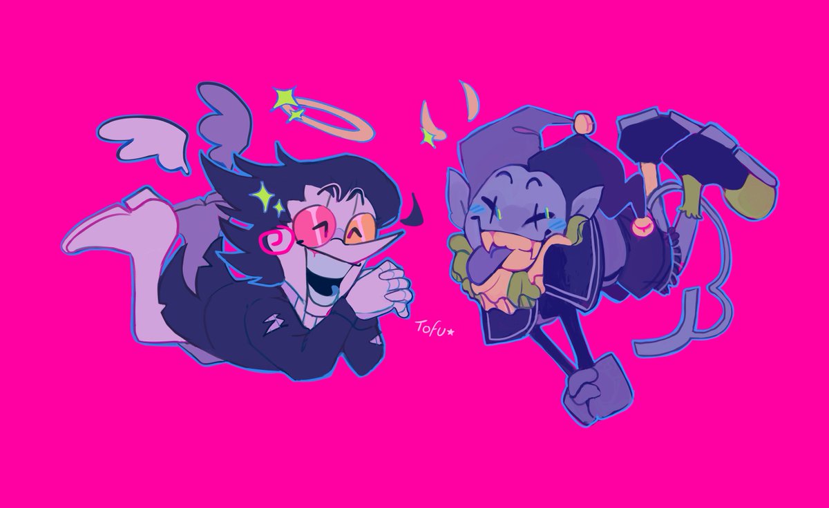 I can be your angle... or yuor devil #deltarune #spamton #jevil. 