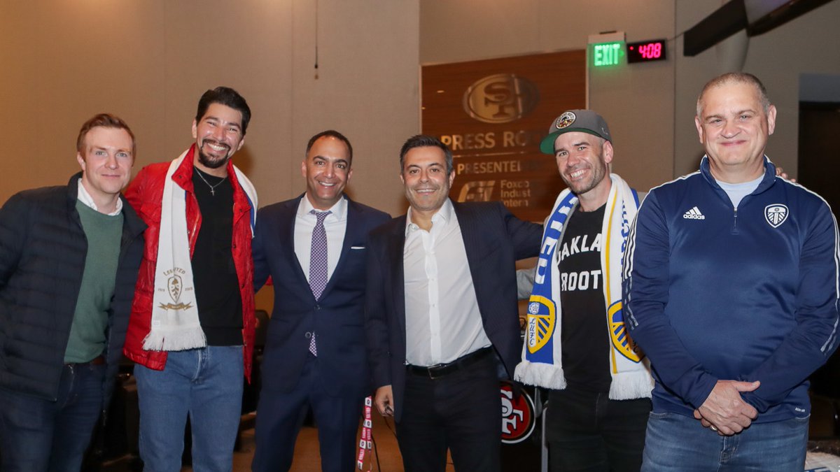 Leeds United Bay Area (@lufcbayarea) on Twitter photo We met <a href="/andrearadri/">Andrea Radrizzani</a>, Paraag Marathe and Angus Kinnear!
Thanks to the <a href="/49ers/">San Francisco 49ers</a> for inviting us. We spent 45 minutes chatting about everything from pre-match pints in the Peacock to our love of <a href="/TheSquareBall/">The Square Ball</a>.
They're a great bunch of lads (no, really!) We met <a href="/andrearadri/">Andrea Radrizzani</a>, Paraag Marathe and Angus Kinnear!
Thanks to the <a href="/49ers/">San Francisco 49ers</a> for inviting us. We spent 45 minutes chatting about everything from pre-match pints in the Peacock to our love of <a href="/TheSquareBall/">The Square Ball</a>.
They're a great bunch of lads (no, really!)