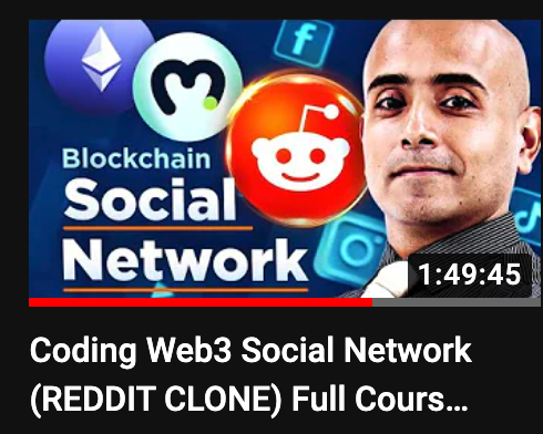 IvanOnTech's tweet photo. Wow @MoralisWeb3 just released a new course 🤯
Cloning Reddit on Ethereum
Anyone with simple Javascript skills can do this

No signup, no payment needed to watch 

Free full course available on YouTube:
https://t.co/590YVDETYG https://t.co/ybcM92jVNv