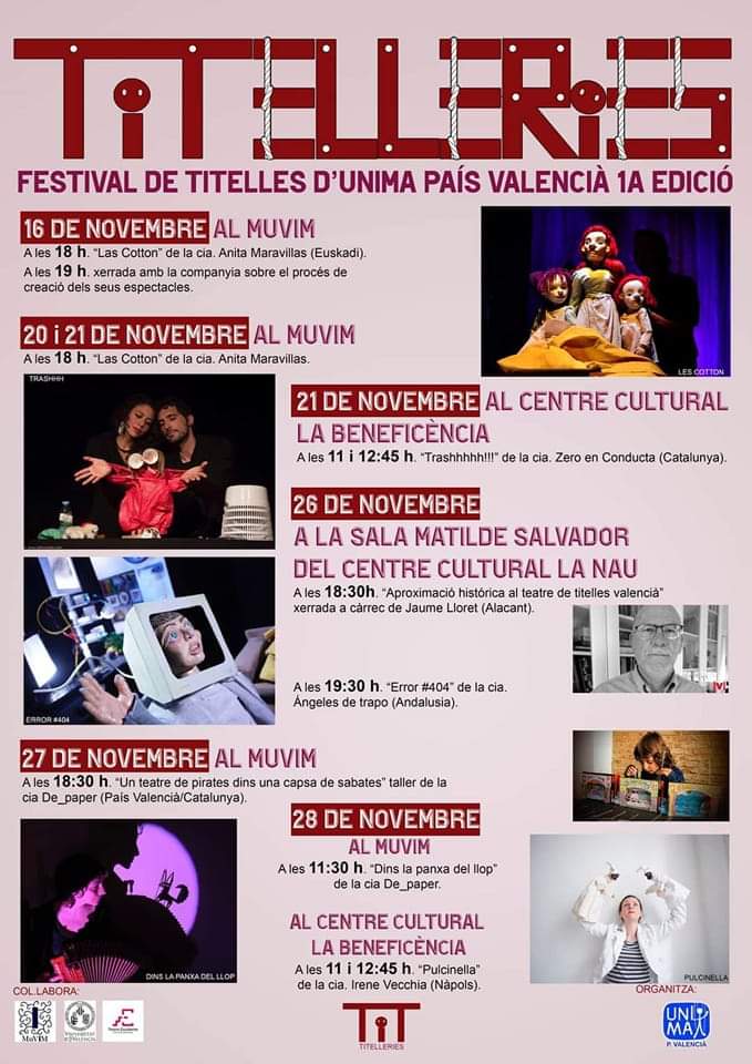 museutitelles's tweet photo. I Titelleries del 16 al 28 de novembre a València. @titelleries https://t.co/UvAKbNDoSY