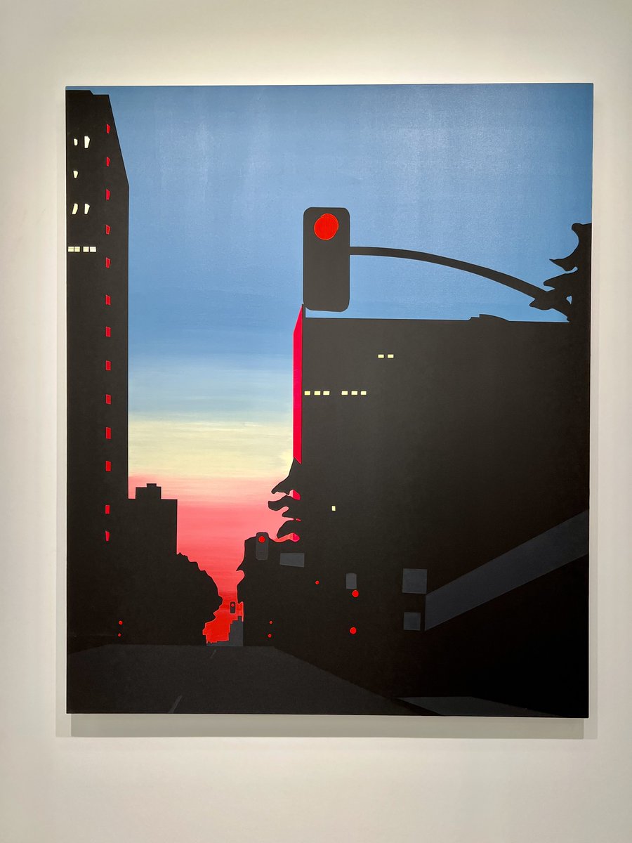 eko_lunai4's tweet photo. ブライアン・アルフレッド「NEW WORLD」をMAHO KUBOTA GALLERYで。
コロナ禍で描かれた作品。
人気のない街中の信号機の赤いライトが印象的。(会期終了)
#brianalfred #mahoKubotagallery https://t.co/eA2dHMrNnc