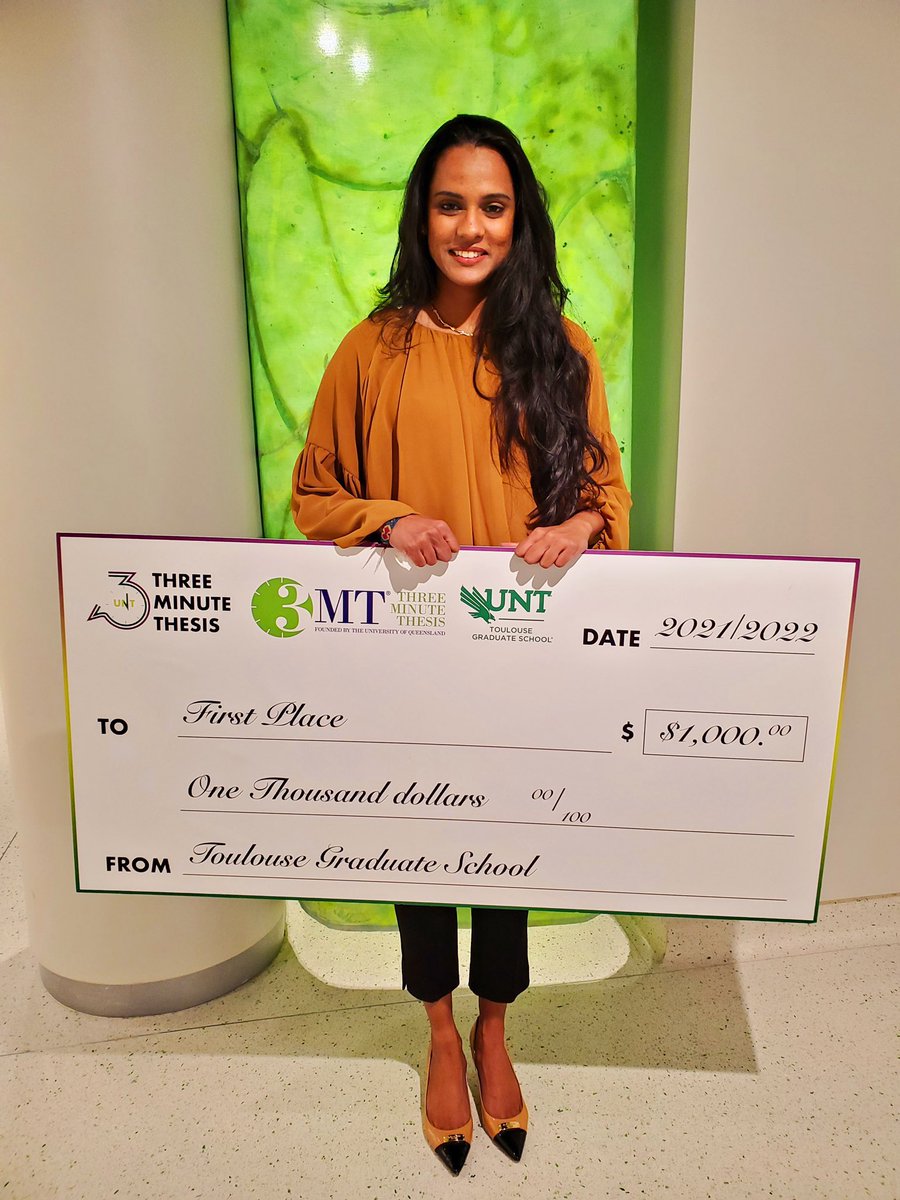 Congrats to Supuni Dhameera Silva for winning 1st place in the UNT #3MT competition, going on to represent UNT in 3MT at the Council of Southern Graduate Schools Conference! Proud and honored to be a part of her dissertation committee with her work focused on #STEMIdentity.
#DBER