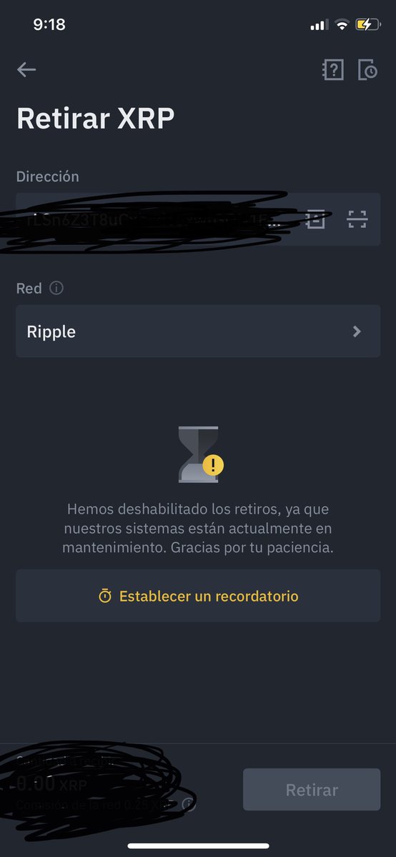 MarcoRuizzz's tweet photo. @BinanceES no puedo retirar mi XRP de Binance. ¿Cuando podré hacerlo? https://t.co/krfJyqJngU