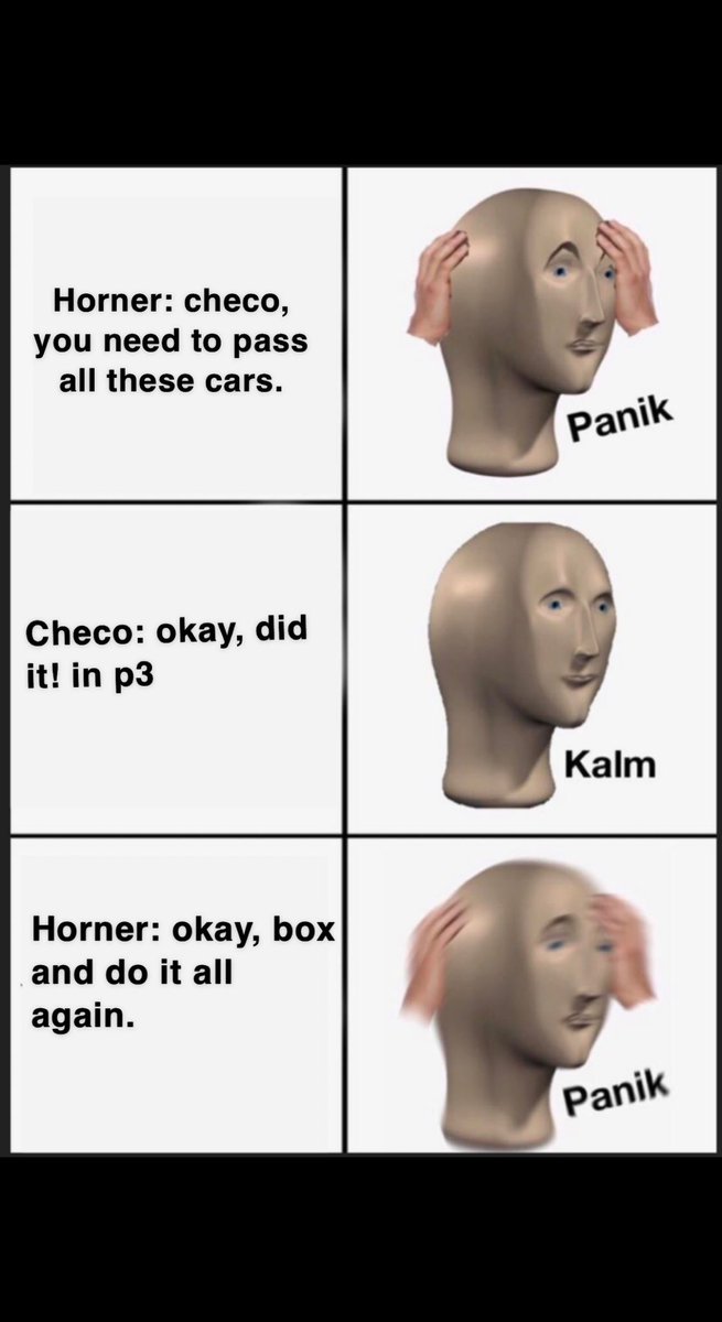 coreylegendre's tweet image. Checo's race summed up... #WTF1