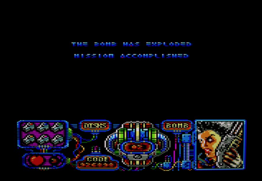 Dwalin15's tweet image. Y por fin superado. Al final me lo sabía de memoria el mapeado. He logrado escapar al segundo intento... ¡Aunque solo me ha sobrado un segundo! Juegazo de principio a fin... aún con su escueta frase final.
#SpaceMove #RetroWorks #Retrogaming #AmstradCPC