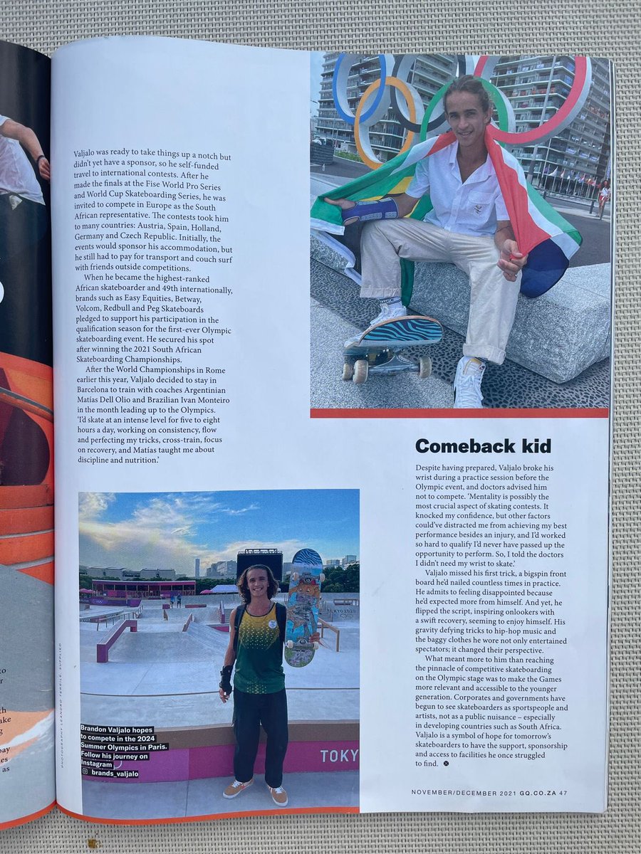 carelnolte's tweet photo. Always good to read about my mate @BrandonValjalo … especially when there’s a mention of @EasyEquities . Nice one @GQMagazine  - maybe after @Paris2024 Valjalo can do some modelling for you 🤷🏾‍♂️🤷🏼‍♂️💥😉 https://t.co/aXg3eF8lEg