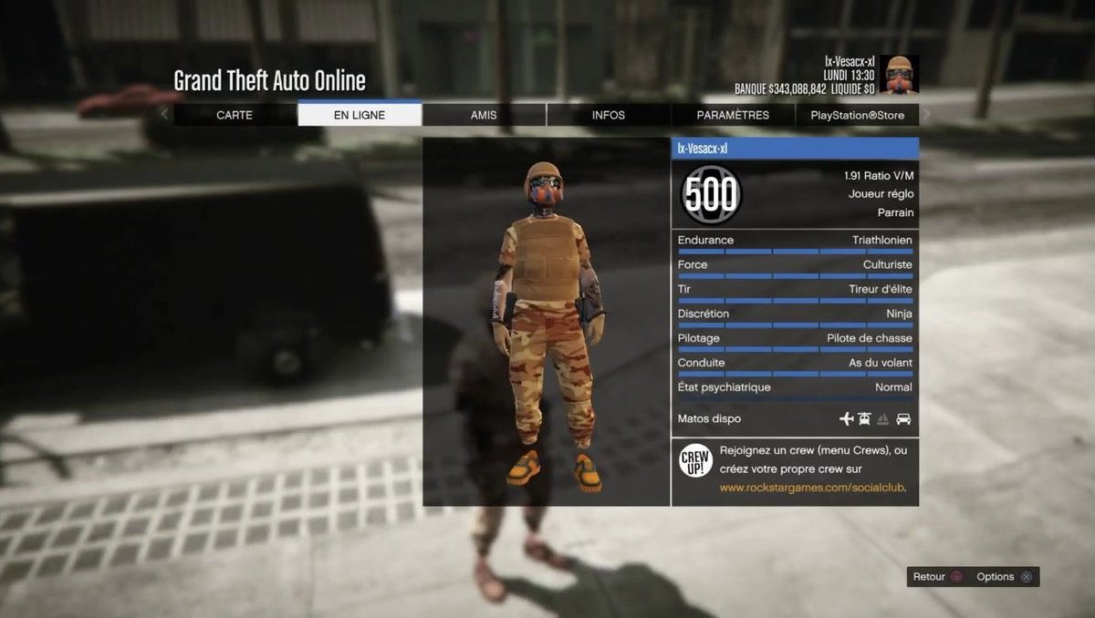 reezarmy's tweet image. COMPTE À VENDRE 

Perso 1 : 🚹
•Level : 500 •
• 343 millions •
• 1,91 K/D •
• Full set modder •
• Fast Run • 
• 7 Tenues BEFF •

PSN : 🎮
• Région : Espagne •
• Lobby transfère de PS3 à PS4 •