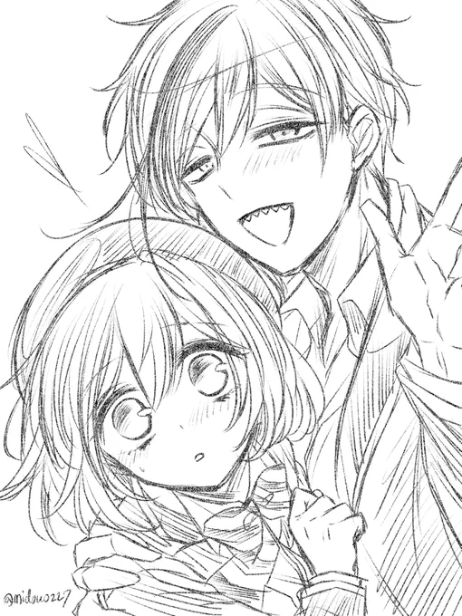 珍しく平和なフロ監の落書き🦈🦐 