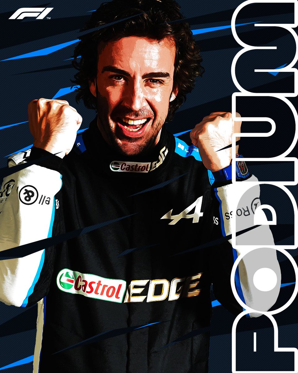 marca's tweet photo. 😬 Vibramos como si fuera la primera vez... aunque en realidad es su podio 98

🤩 Qué bueno verte de nuevo ahí arriba, Fernando 

#QatarGP #F1 

📷 @F1 https://t.co/1I1UDxOW00