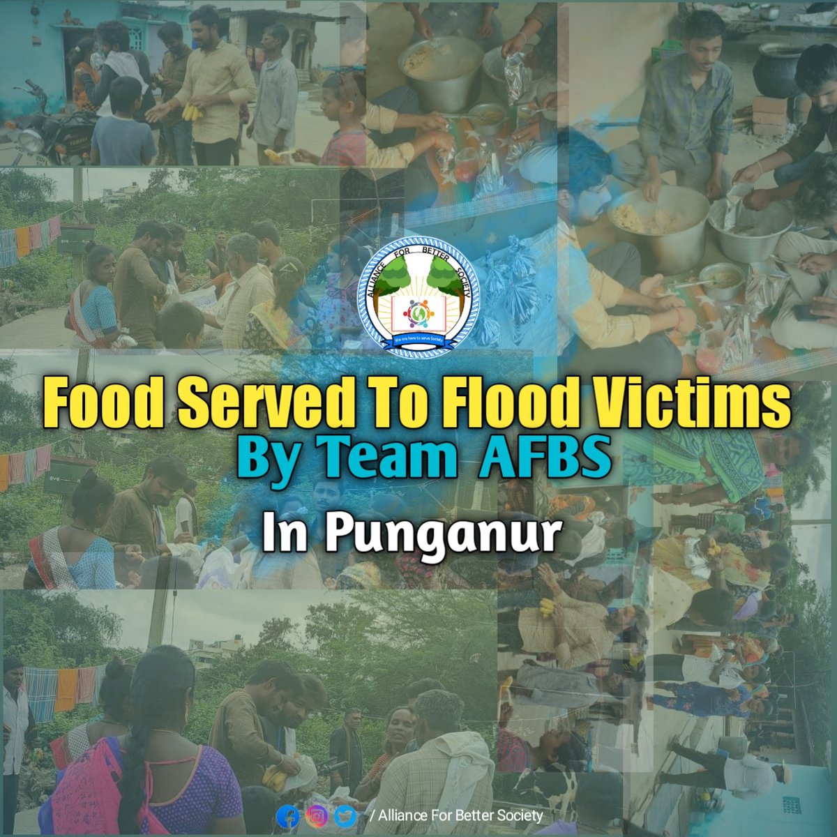 AFBSYouth's tweet photo. Food distribution for flood victims in Punganur...!!

#AFBS
#AllianceForBetterSociety https://t.co/3Pkn7Lx60p