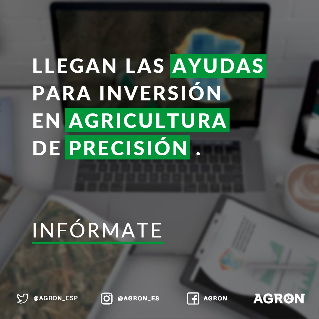 🗞️En #AGRON colaboramos con productores y #cooperativas agrícolas para la gestión de #ayudas destinadas a la ejecución de proyectos de #inversión dentro del Plan de impulso de la #sostenibilidad y competitividad de la #agricultura y la ganadería.

➕información en✉️info@agron.app
