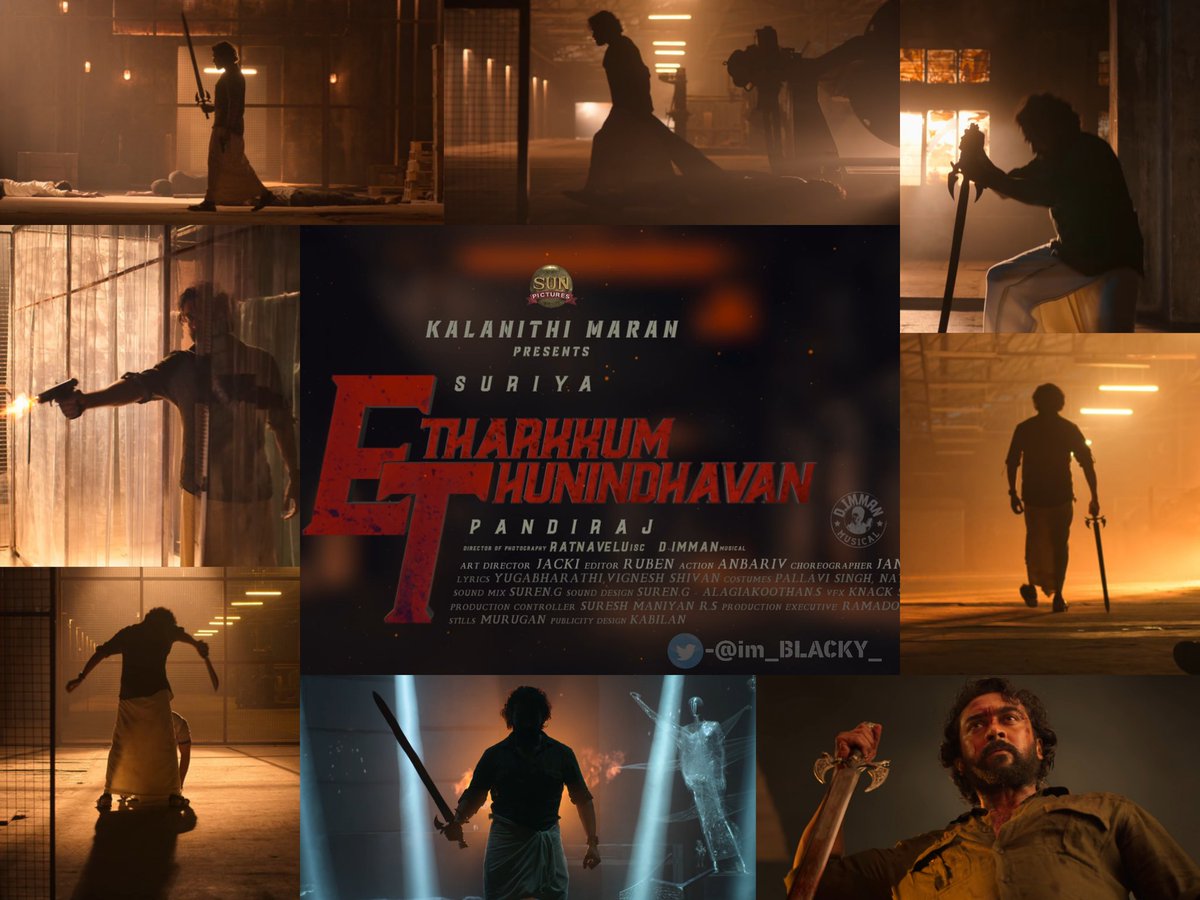 OSFC_Telugu's tweet photo. We don't even know how to spell the name of this movie in Tamil, but we're sure to give @Suriya_offl Anna's best opening figures in Telugu version.

#EtharkkumThunindhavan RAMP 🤙

#ETTelugu #ETOnNov4th 🗡️🗡️🗡️ https://t.co/FXfm6WR8ag