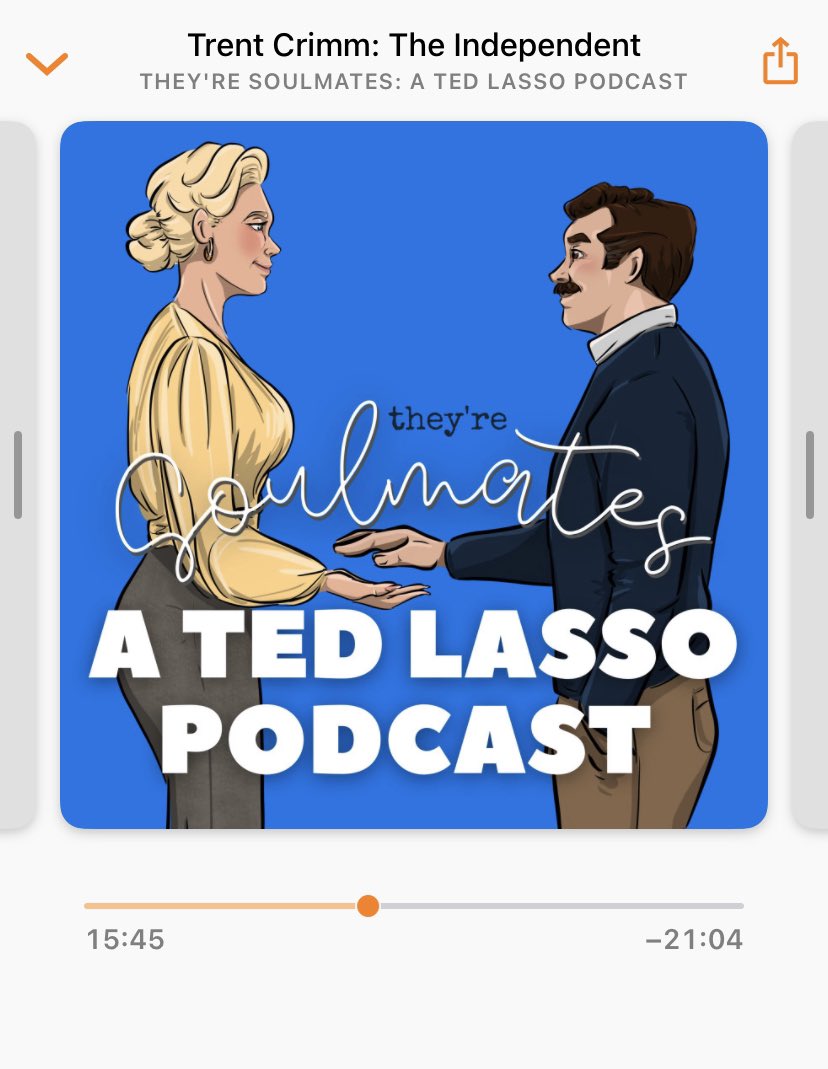 Let me tell you about this sweet podcast by Tori and Kevin called They’re Soulmates. While I’m not on board with the #TedBecca train, this is for sure worth a listen. Are there enough #TedLasso pods to have our own hashtag? Can we suggest #TedPods or #PodLasso? @tedbeccapodcast
