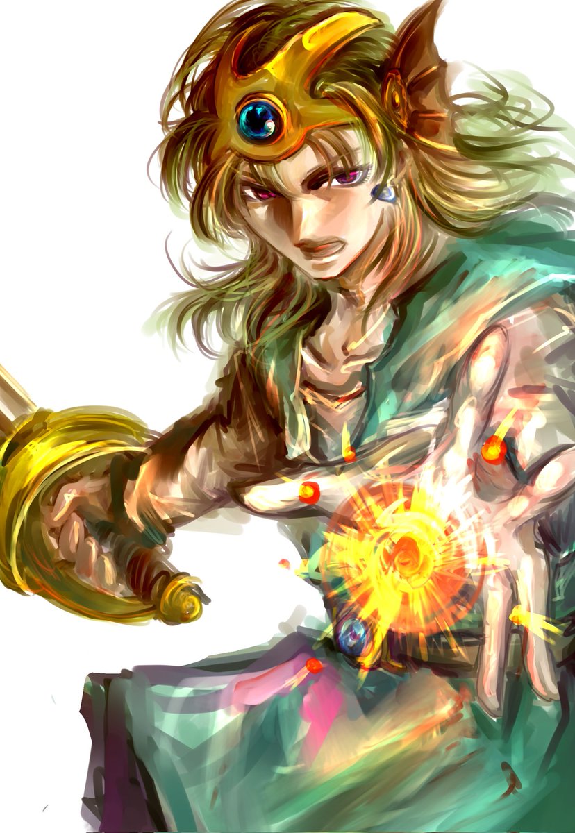 手描きイラスト オリジナル イケメン 人外 爺やアジー 男性 色紙 魔王オウマ 新規購入 魔王オウマ