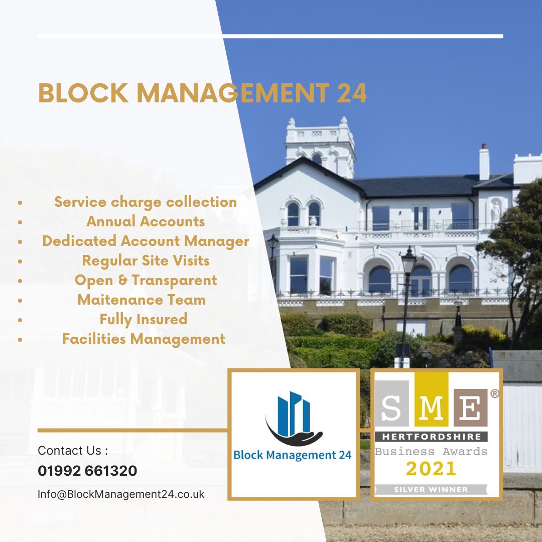 ManageMyBlock24's tweet image. Are you looking for a reliable property manager? 

Contact us for a free quote 

#BlockManagement #BuildingManagement #PropertyMaintenance #Property #Luxury #Hertfordshire #Essex #London #Broxbourne #Hoddesdon #Harlow #Epping #Hertford #Ware #photooftheday #likeforlikes #sunday