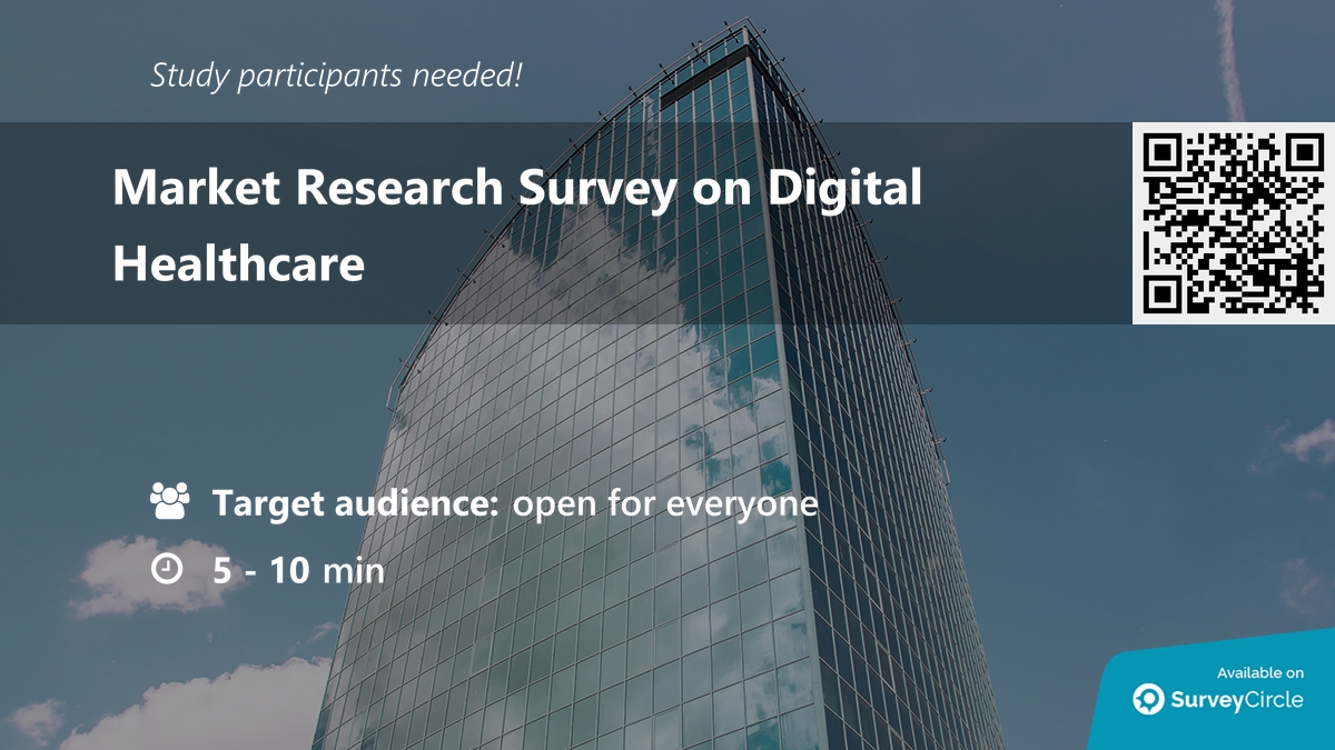 Participants needed for online survey!

Topic: 'Market Research Survey on Digital Healthcare' surveycircle.com/en/surveys/?sr… via @SurveyCircle

#healthcare #digital #market #consumer #DigitalHealthcare #HealthcareSurvey #survey #surveycircle