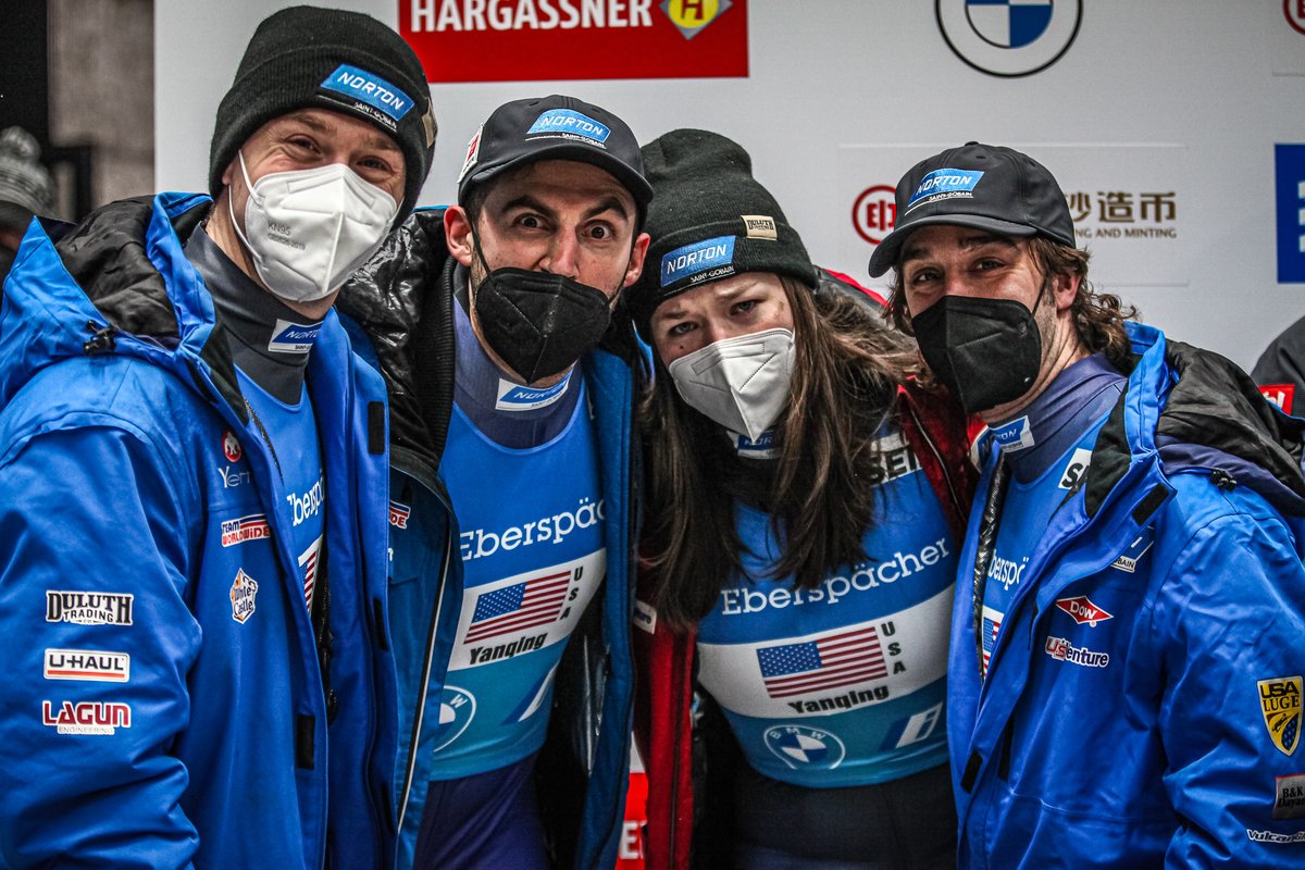 FIL_Luge's tweet photo. @MarkDuening @USA_Luge @Beijing2022 @TuckerWest1 @jterdimanUSA @mazdzer @TeamUSA Congrats @USA_Luge #LugeLove https://t.co/lCm9YycCBQ