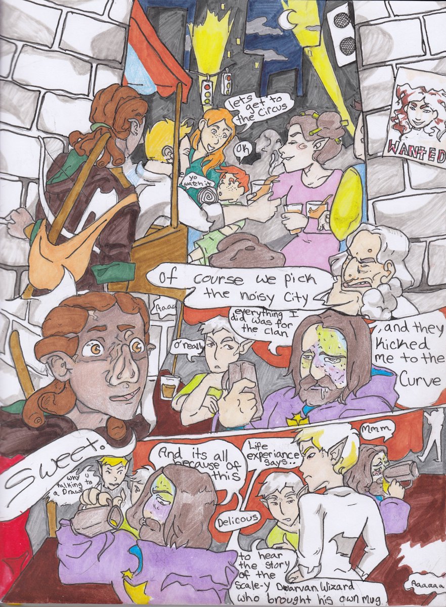 NimbusSand's tweet photo. The beginning to Traverse! A #comic I made about my friend's #DnD Adventures. Read up to Chapter 4 starting here: https://t.co/nskGCAQOGK #traditionalart https://t.co/RihoNxxPxn