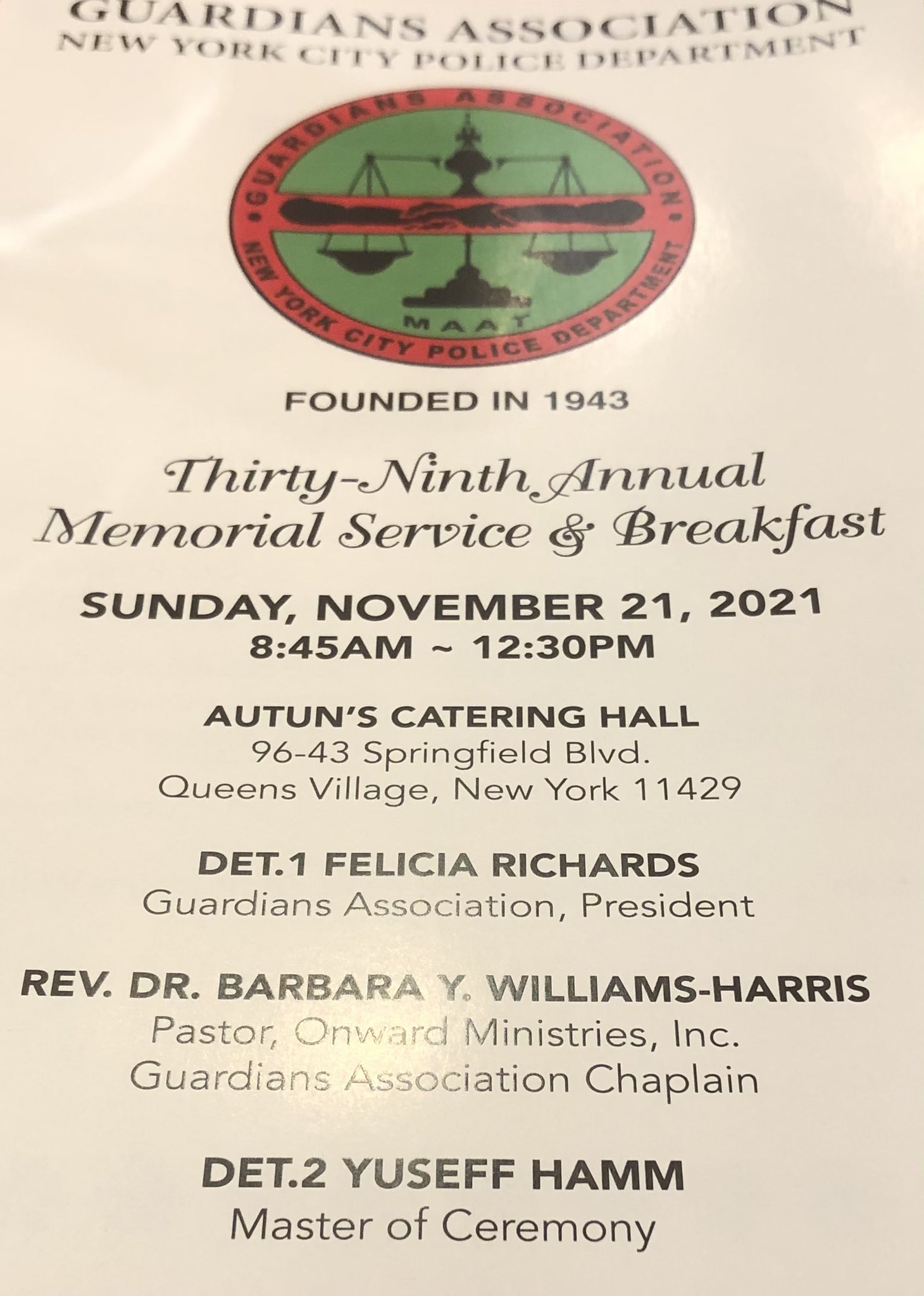 NYPD Chaplains Unit on Twitter "Department Chaplain Reverend Dr