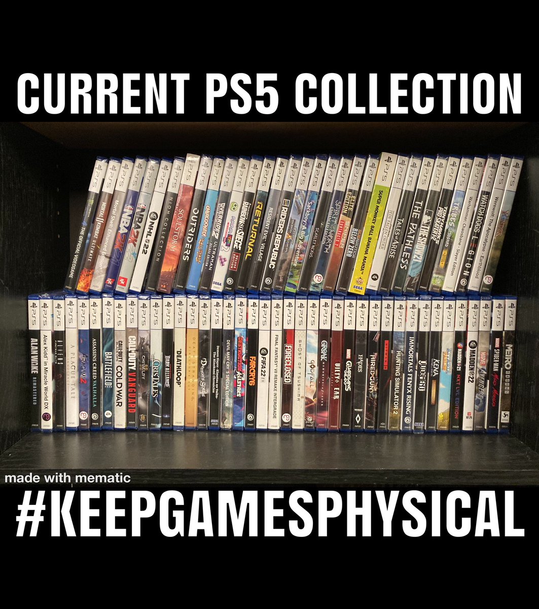 GamerGeekNerd81's tweet photo. Yeah I definitely have a problem… My current situation is a little out of control. #GamerGeekNerd #KeepGamesPhysical #PS5 #PlayStation5 #GamerBackLog #PS5Share #NextGenGaming https://t.co/8cC07xx3Ic