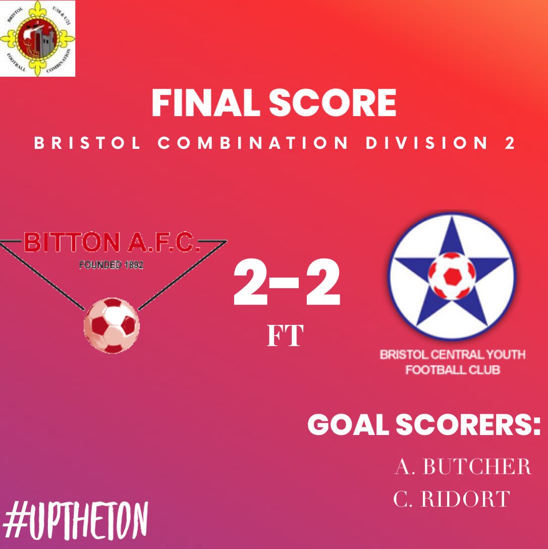 FULL TIME! Bitton earn a point after central come back from two goals down in a tight game! Onto next week 🔜 #Bitton21