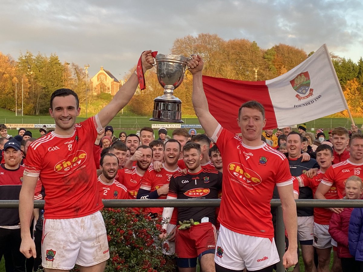 monaghangaa's tweet photo. It’s @TuaimCLG  who are the Eurotech Group Junior football league winners in @MonaghanHarps  today against @ClonesGAA https://t.co/TjQ16PIePz