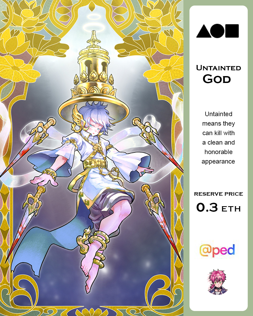 PEDsleeplessCAT's tweet photo. ในที่สุดก็ฝ่าดงแกสแล้ว list งานแล้วค้าบ 
The first list on Foundation, Please Visit.

"Untainted God"

https://t.co/CTzanTvaWN
-------
#nftcollector #NFTdrop #NFTartist #AnimeNFT 
#FoundationNFT #NFTThaicommunity https://t.co/L7qWwvkJBH