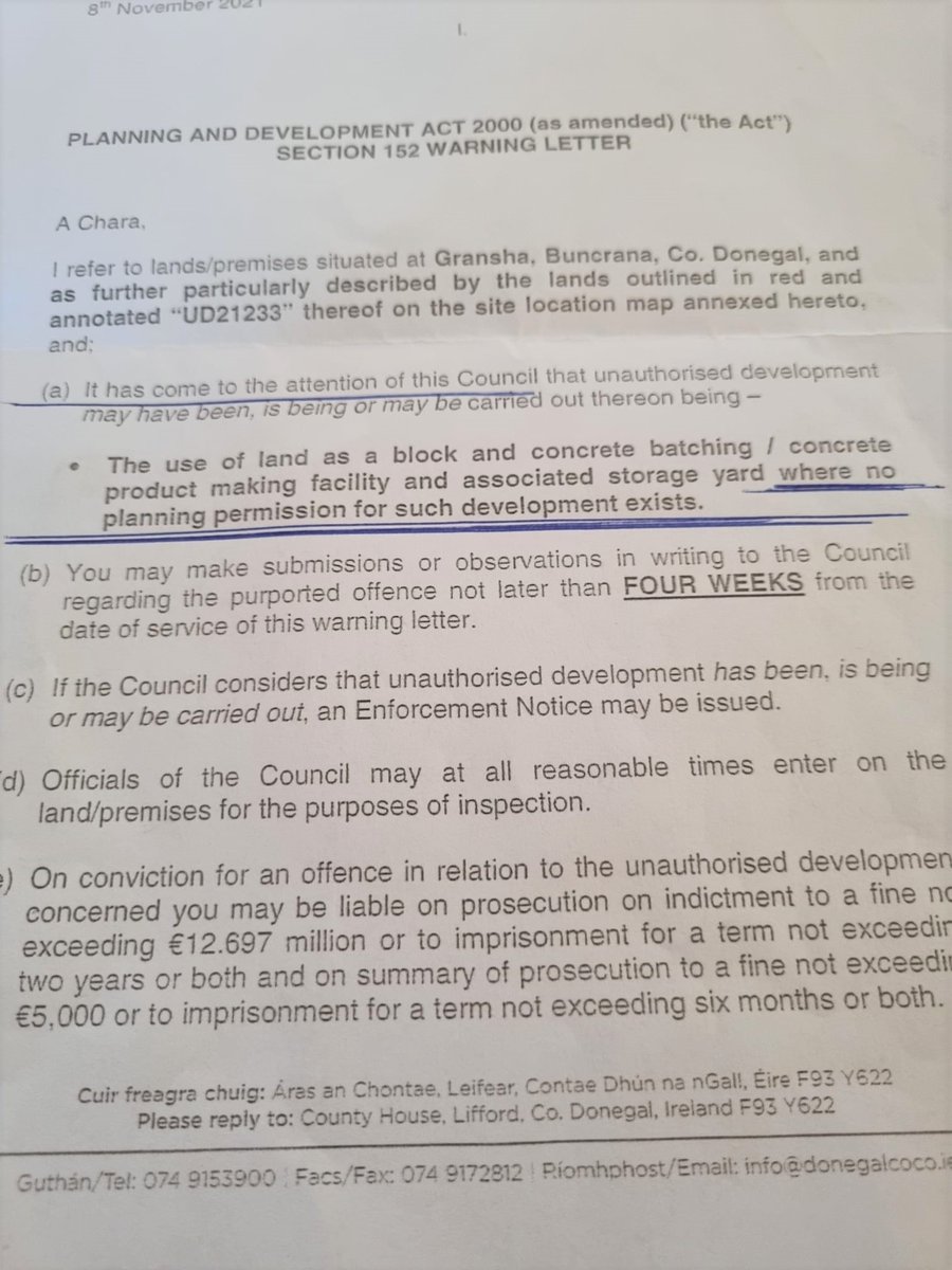 MicaRedress's tweet photo. Allegedly, the block manufacturer at the center of the mica scandal did not have planning permission for manufacturing of blocks 🤯

Why are Donegal County Council only now discovering this. Campaigners have been pleading with DCC to take action for 10 YEARS

#MicaPublicInquiry https://t.co/0abOagtSMt