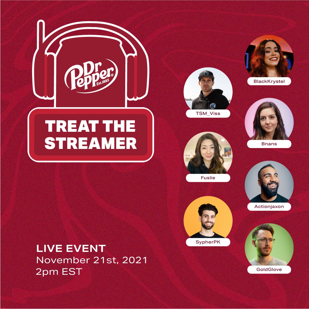 SypherPK's tweet photo. Tune in today at 2pm EST for the @drpepper Treat the Streamer event! Can’t wait to reveal mine later this week and share some of the love with you all!  #dppartner #treatthestreamer

https://t.co/CvFMbzQdBj 👹 https://t.co/fegnnXV5oT