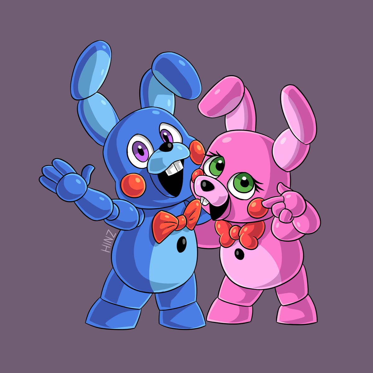 HinzenP's tweet photo. Lil Bon Bon and Bonnet 💜🐰💙

#fnafsecuritybreach #fnaf #sisterlocation #securitybreach #helpwanted #bonbon #bonnet #specialdelivery #unc #ultimatecustomnight #fnafart #fnaffanart #fnafsl #Fnafar #fnafplus https://t.co/Ku1RhfYNcF