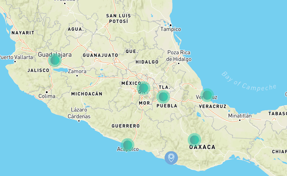 SasslaMx's tweet photo. #Sismo en progreso. Informe de intensidades esperadas: 

CDMX: 🟢 Imperceptible
PUE: 🟢 Imperceptible
ACA: 🟢 Imperceptible
OAX: 🟢 Imperceptible
GDL: 🟢 Imperceptible
VER: 🟢 Imperceptible

15:22:05 #SASSLA https://t.co/gv9NW7HFms