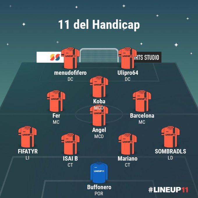 SIIII HIY JUGAMOS 
RIVAL: <a href="/Dep_Sangria/">Deportivo Sangría</a> 
LIGA: <a href="/AFFV01/">Asociación Fantástica de Fútbol Virtual ⚽</a> 
ESTE ES NUESTRO 11
©️: <a href="/FifaTyR/">Joseph(FTYR)</a>