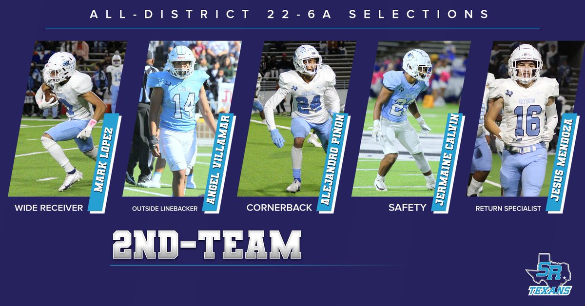 2nd-team
Mark Lopez - WR
Angel Villamar - OLB
Alejandro Piñon - CB
Jermaine Calvin - S
Jesus Mendoza - Return specialist