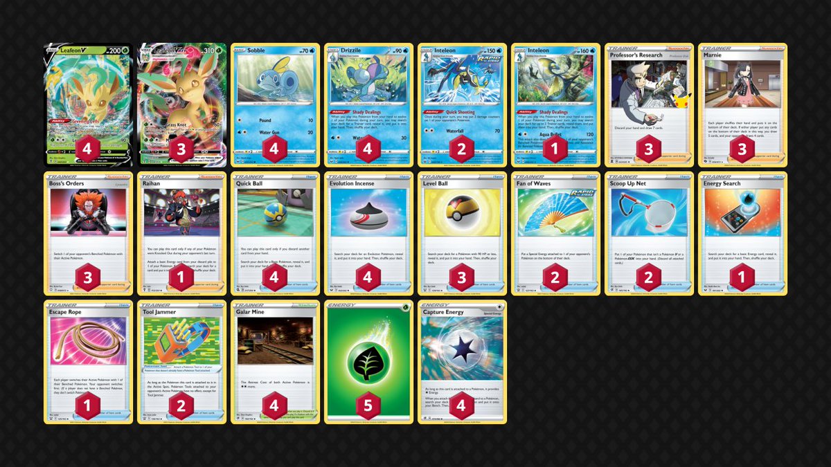 Celios_Network's tweet photo. Congrats to @TeamAbra87 and @Joanmorsa for getting 11th and 12th with Leafeon in the @TheSundayOpen  today! We all have loved Leafeon since EVS. I slept and watched the last 2 rounds. 

If you want my lists like this one, they're 100% free and available 24/7 at @PokemonCardDeck https://t.co/TlLJJnhMtJ