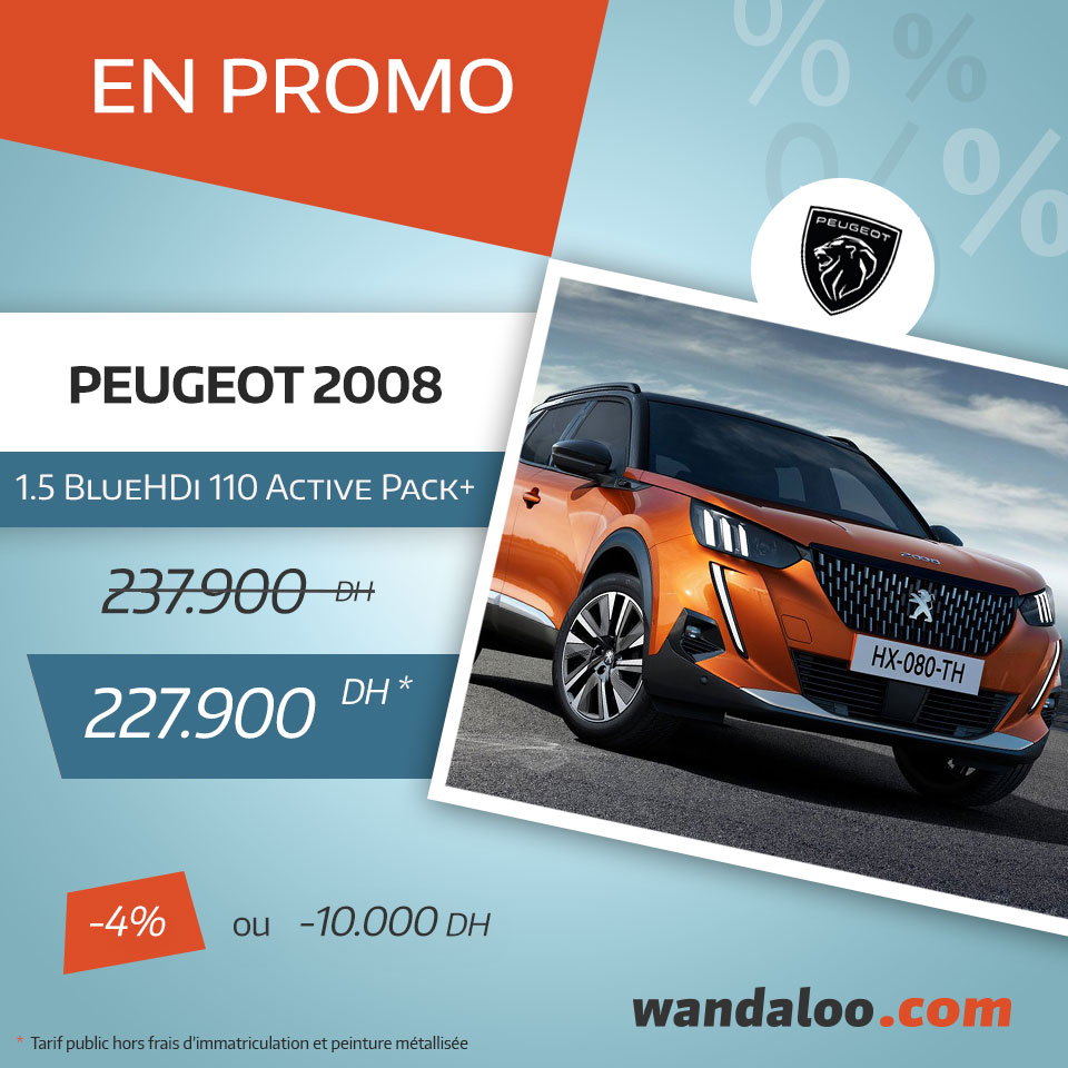 wandaloocom's tweet photo. Le nouveau PEUGEOT 2008 en promo à partir de 227.900. Tout le détail ici : https://t.co/HNXxVVmfjG
-
#peugeot #peugeot2008 #nouveau2008 #promo #maroc #wandaloo https://t.co/AwSCodNs7Z