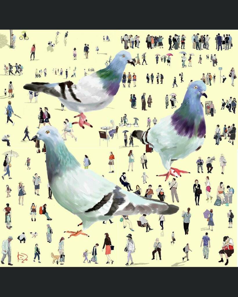 KinZo2010's tweet photo. #pegions #people #drawdaily #鳩のいる暮らし #パソコンでお絵描き #corel_draw https://t.co/esYf3XosZA https://t.co/cCp3YPC8VM