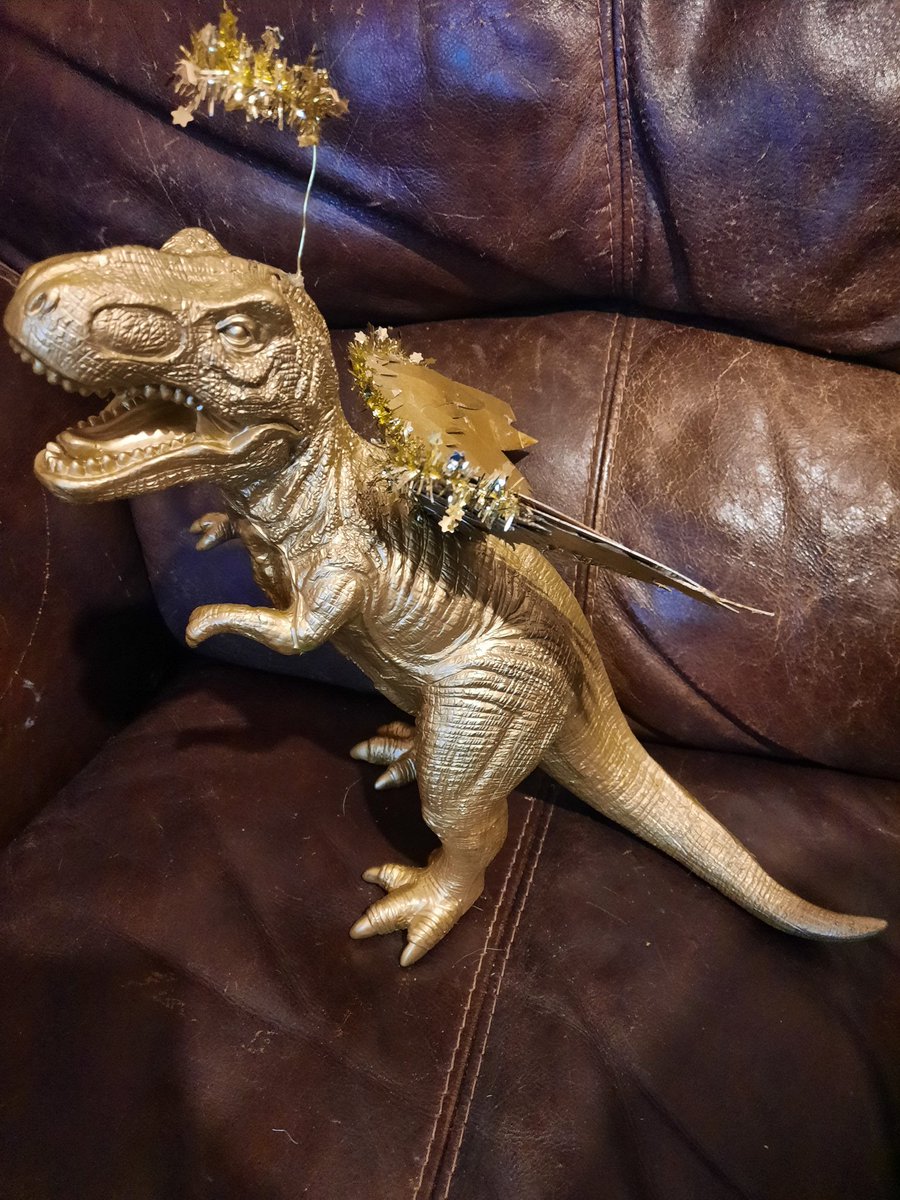 salbelle's tweet photo. I will just leave this here for you all to gaze upon. 
Meet my Sunday craft project -  Anjelica T Rex https://t.co/nq1dTJYvfh