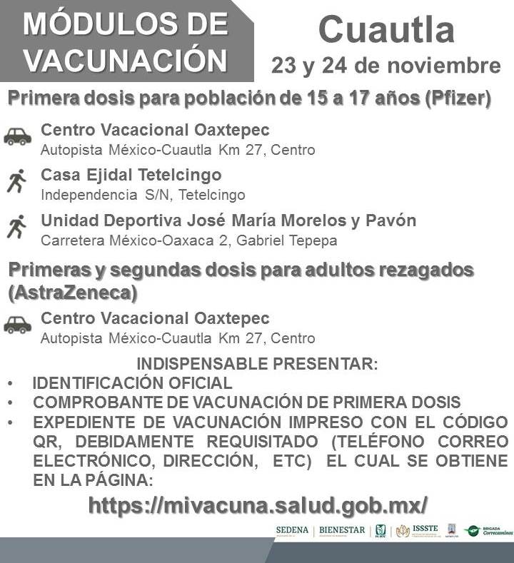 DiariodeMorelos's tweet photo. #Salud

EN ESTOS DÍAS SE VACUNARÁ VS COVID19 A ADOLESCENTES DE 15 A 17 AÑOS

Será el 23 y 24 de noviembre en Cuernavaca, Cuautla y Jiutepec con Pfizer: https://t.co/y70stGQ0Cs
