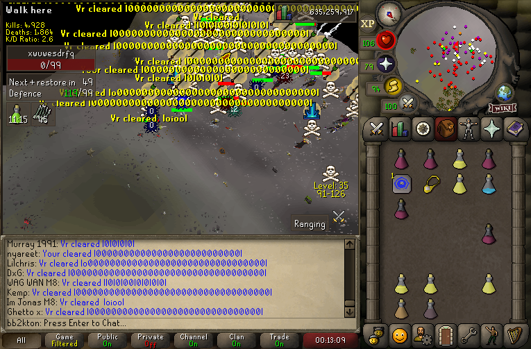 DivineForces's tweet photo. After months of hiding, VR just got baited into fighting us. That means they got chased around the whole wilderness, begged Rot to send meds for help, got sent into 4 different clan chats while getting cleared 4x off the map. Remember who did this to you. 😂 😂 https://t.co/ogyWoh5Xsu